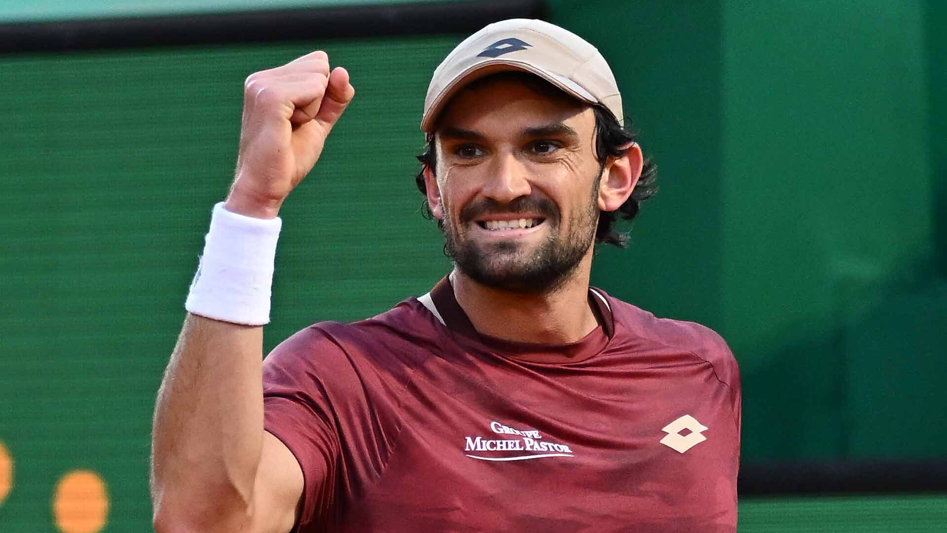 Valentin Vacherot defeats Lorenzo Musetti in straight sets Wednesday in Monte-Carlo.