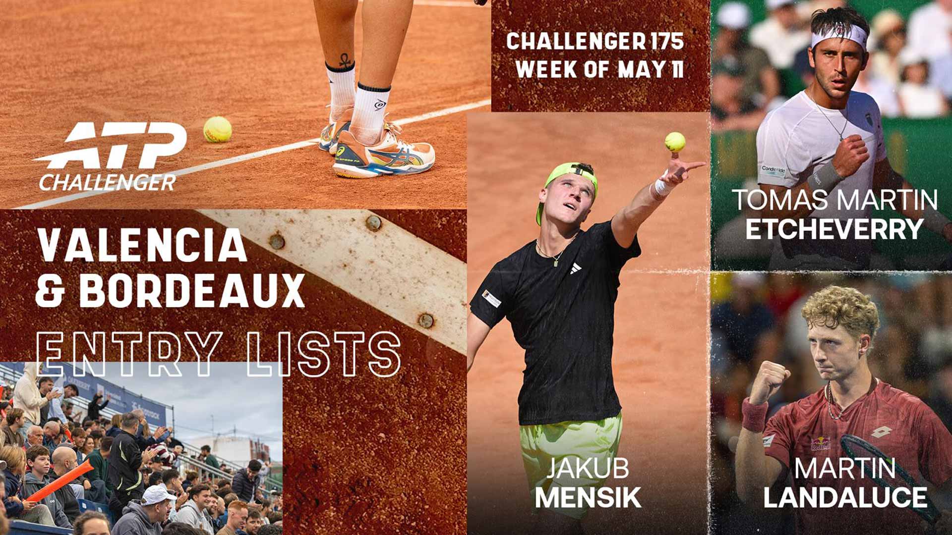 The Valencia and Bordeaux Challengers will run from 12-17 May.