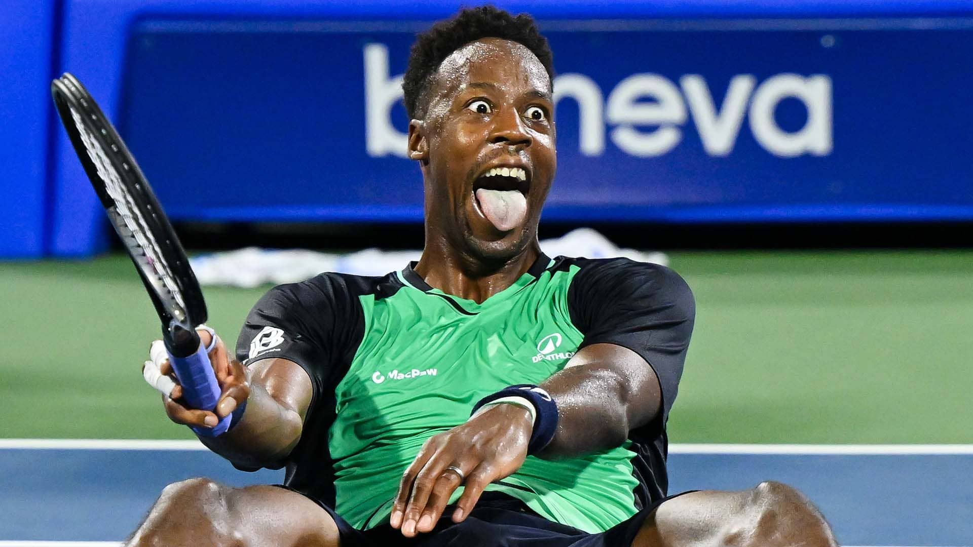 Gael Monfils competes in front of an electric Montreal crowd Wednesday.